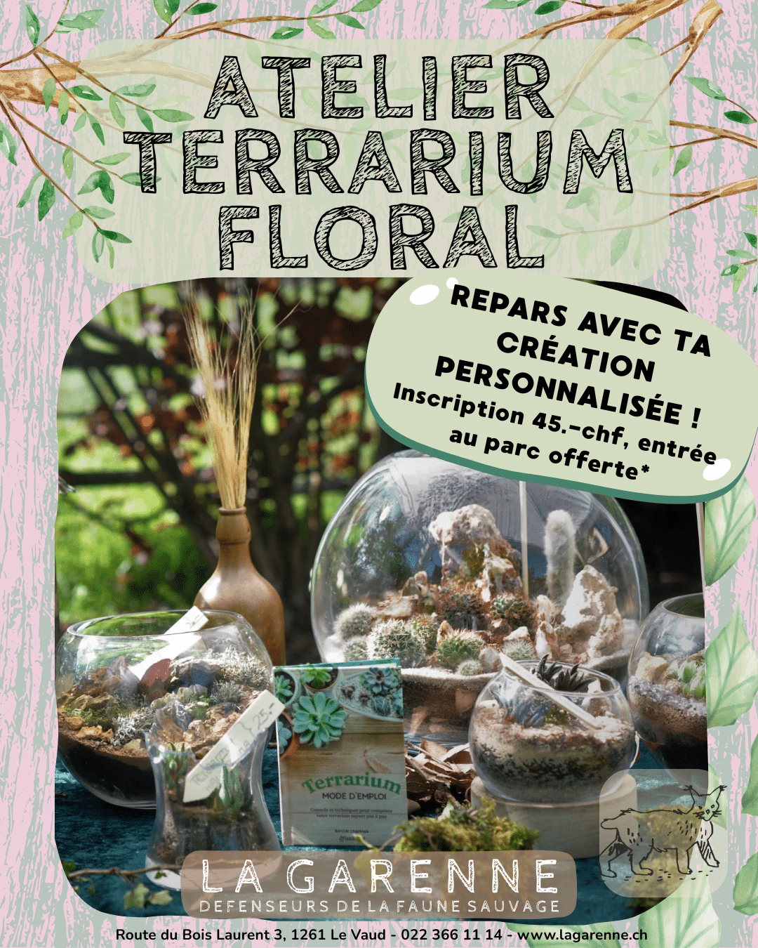 Atelier terrarium floral